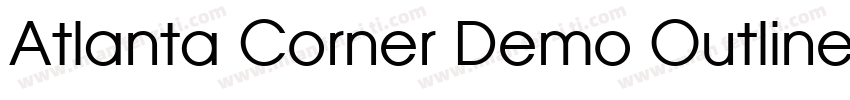 Atlanta Corner Demo Outline字体转换